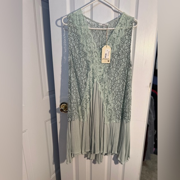 NWT Mint Green with Lace Mini Dress - Picture 1 of 8
